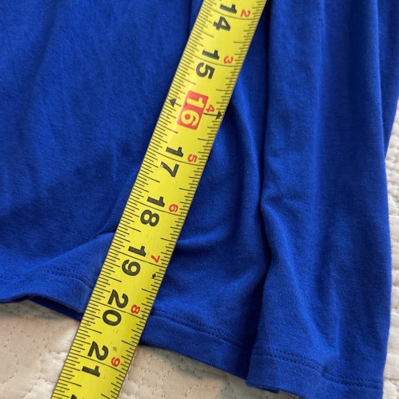 Cable & Gauge Cobalt Blue Blouse with Silver Chain Detail vintage y2K - Picture 8 of 8